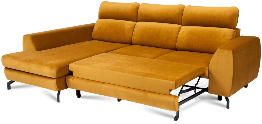 MODELL „DENVER“ ECKSOFA MIT BETTFUNKTION IN STOFF „VELVET“ PREMIUM