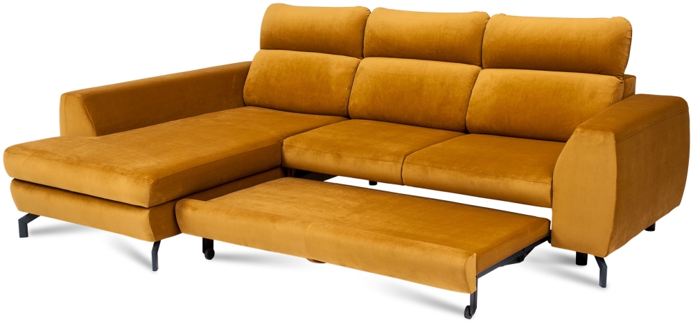 MODELL „DENVER“ ECKSOFA MIT BETTFUNKTION IN STOFF „VELVET“ PREMIUM