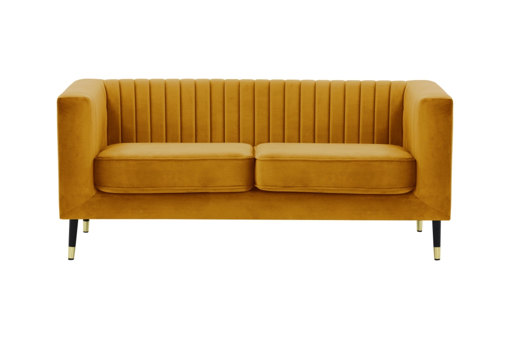 MODELL:  ENYA 2 SITZER SOFA IN SAMTSTOFF „ VELOURS “ PREMIUM