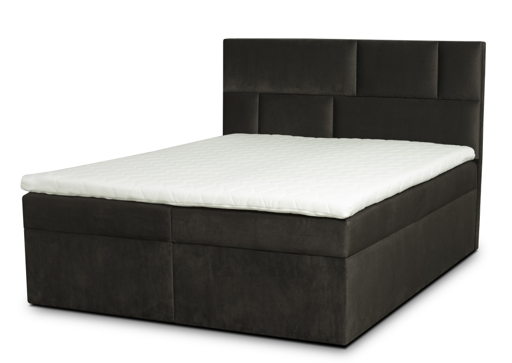 MODELL:  " QUEEN ELIZABETH " BOXSPRINGBETT MIT TOPPER 160 x 200 & 180 x 200 & 200 x 200 cm IN SAMTSTOFF VELVET PREMIUM