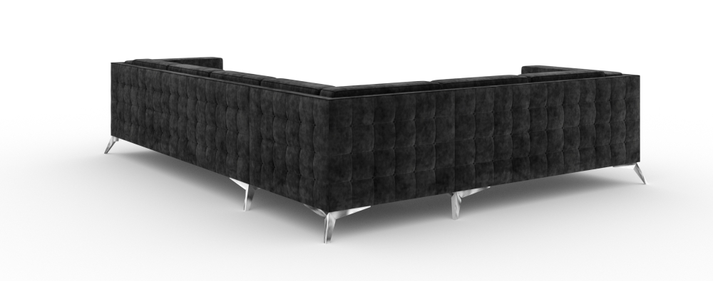 MODELL „WASHINGTON“ MODULARES ECKSOFA: 1 + 2 + 3 + (E) + 3 + 2 + 1 IN SAMTSTOFF VELVET PREMIUM