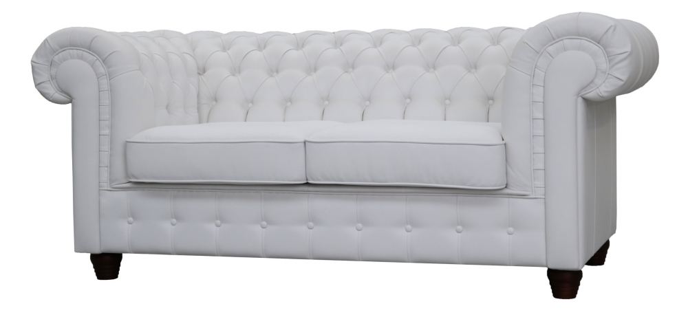 MODELL:  " CHESTERFIELD EMPIRE " 2-SITZER SOFA IN LEDER LOOK PREMIUM