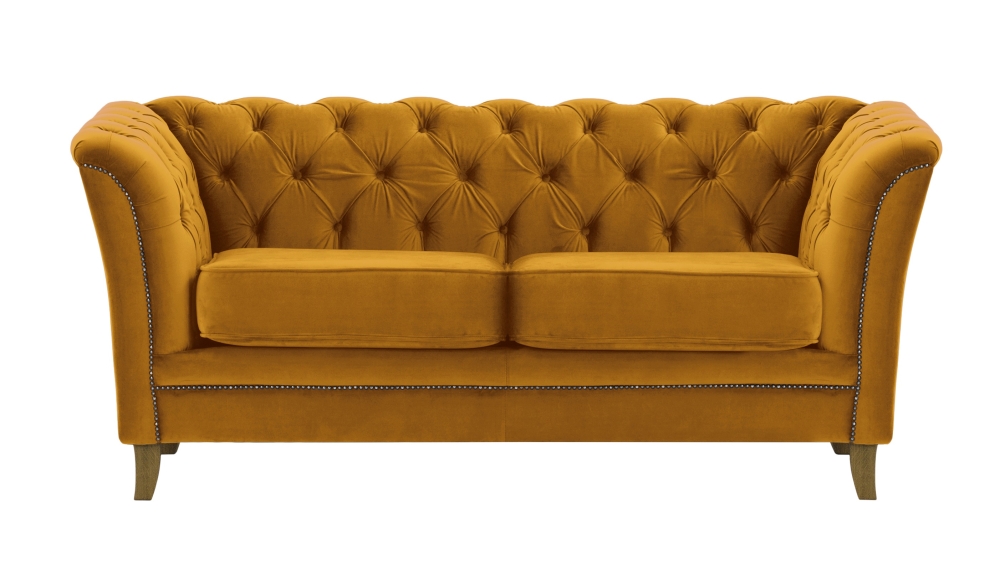 MODELL: "NEW YORK" 2-SITZER SOFA IN SAMTSTOFF „ VELOURS “ PREMIUM