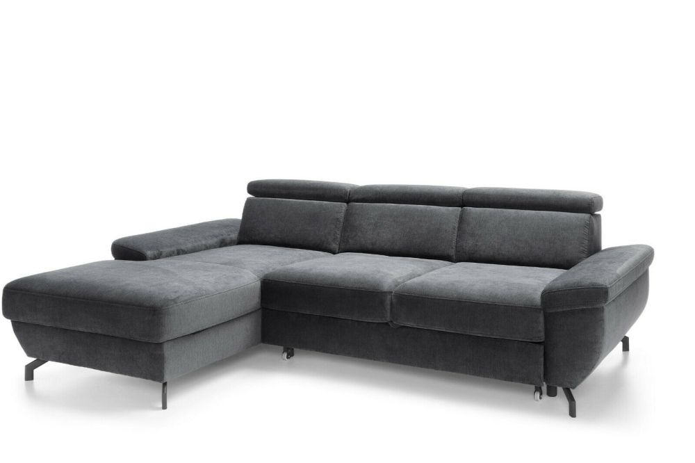 MODELL "RIMA", ECKSOFA MIT BETTFUNKTION IN STOFF ( MONOLITH , freie Farbwahl) !