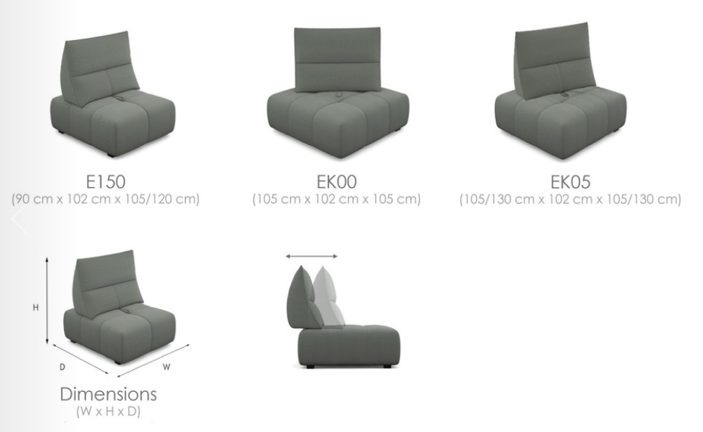 MODELL "COMO" MODULARES SOFA IN STOFF wie abgebildet !