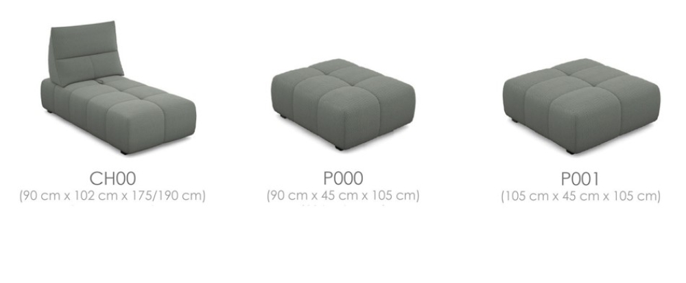 MODELL "COMO" MODULARES SOFA IN STOFF wie abgebildet !