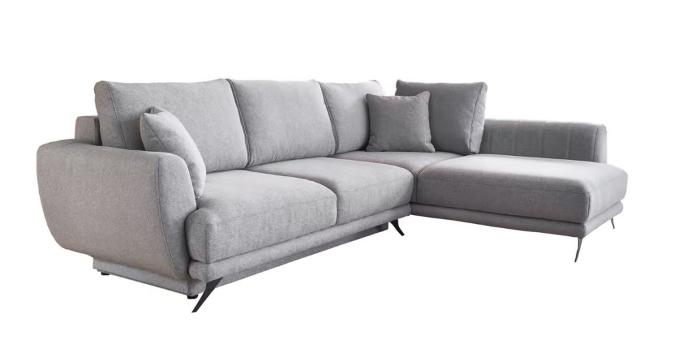 MODELL „SMOKEY “ ECKSOFA MIT BETTFUNKTION IN STOFF „VELVET“ PREMIUM