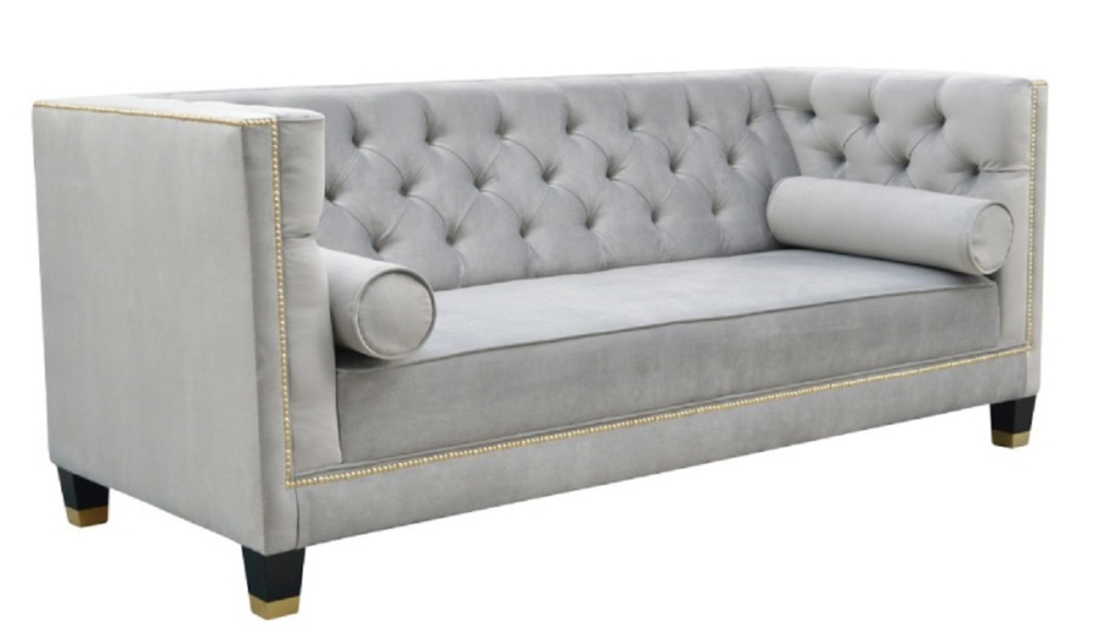 MODELL "ROMA" 3-SITZER SOFA IN SAMTSTOFF PREMIUM