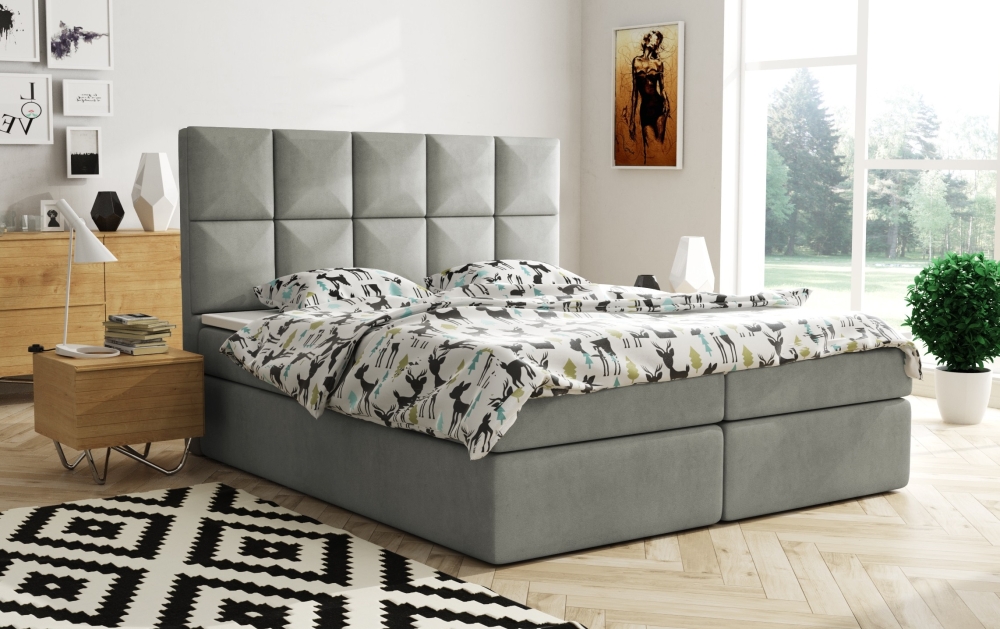 MODELL:  " QUEEN VICTORIA " BOXSPRINGBETT MIT TOPPER 160 x 200 & 180 x 200 & 200 x 200 cm IN SAMTSTOFF VELVET PREMIUM