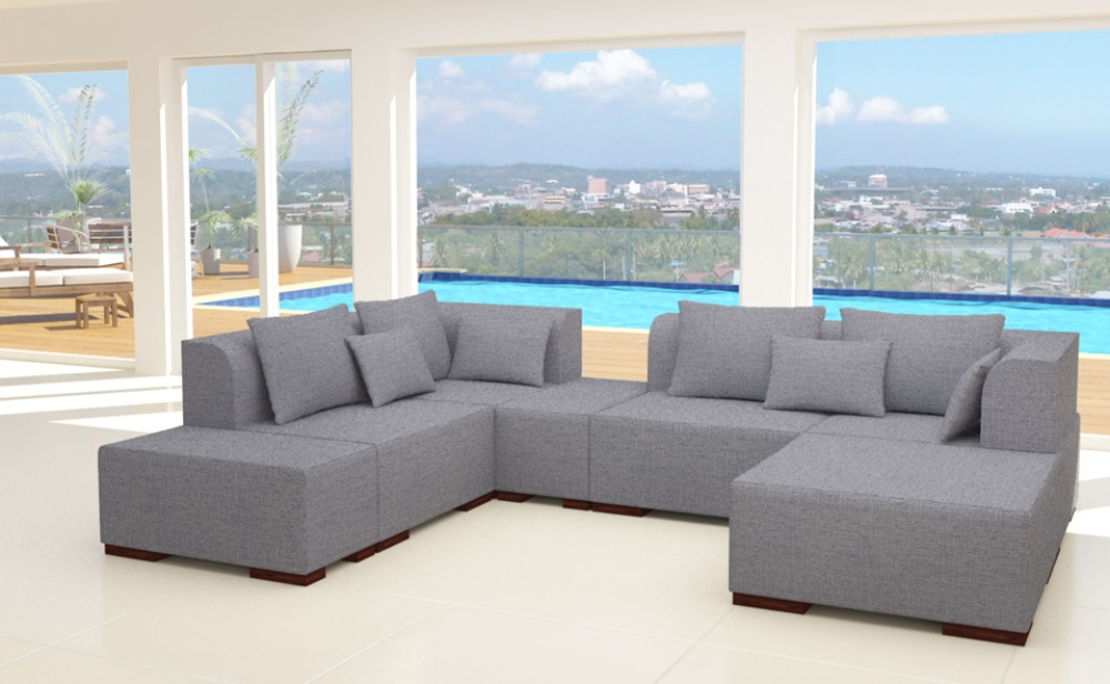 Modell VICTORIA: IN SAMTSTOFF VELVET - MODULARES SOFA