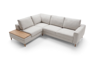 MODELL „ALIKA“ ECKSOFA in L-FORM mit Bettfunktion und Stauraum in Stoff MONOLITH